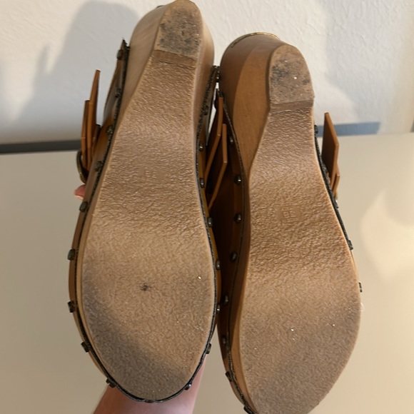 Isabel Marant Titya leather clogs, cognac color size 38, worn once - Picture 3 of 3